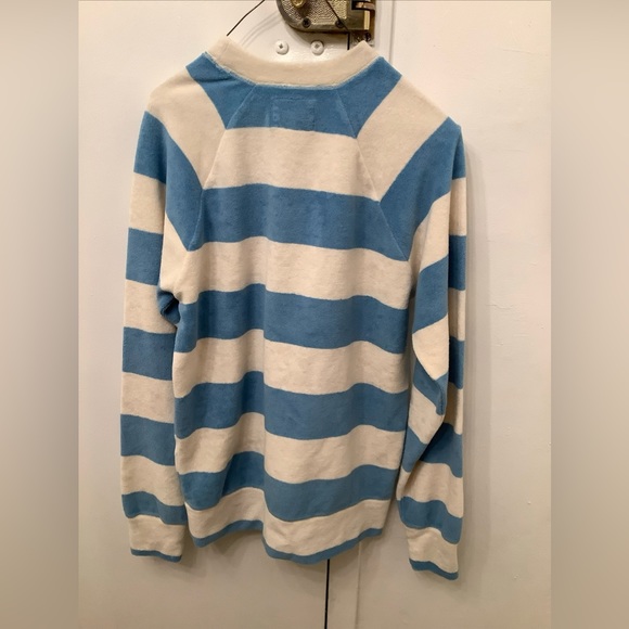 La Paz Men’s Sky Blue Towel Stripes Crew Neck Sweater Sz. Small New With Tags - Picture 4 of 12